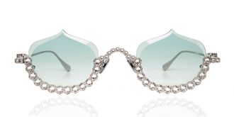 Anna-Karin Karlsson CRYSTAL MERINGUE White Gold Womens Sunglasses Silver Size 56