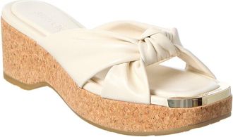 Jimmy Choo London Avenue Wedge 50 Leather Sandal