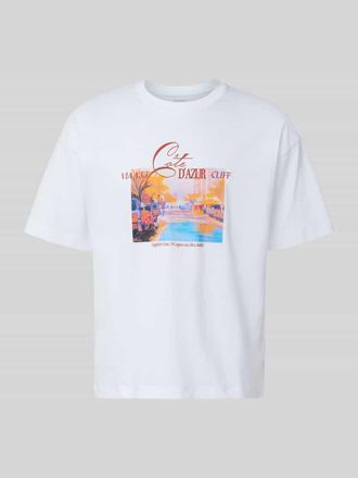 Jack & Jones T-Shirt mit Motiv-Print Modell SANREMO in Weiss, Gr&ouml;&szlig;e XXL