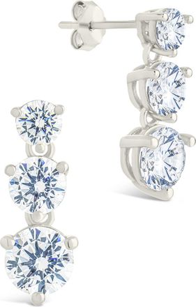 Sterling Forever Sterling Silver Opaline Brilliant Cut CZ Studs