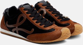 Loewe Ballet Runner 2.0 leather-trimmed calf hair sneakers