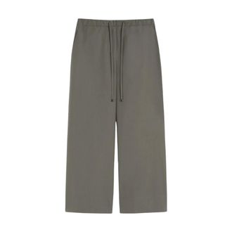 Max Mara Broeken, Dames, Grijs, XS, Katoen, Aureo Rechte Broek