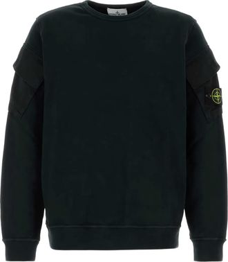 Stone Island Sweater met ronde hals - Zwart