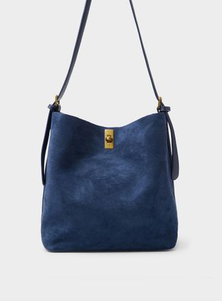 Simons Womens Belt-strap faux-suede bag