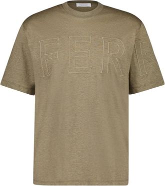 Ferragamo Overdyed T-Shirt - Heren - T-shirts - Groen - XL - Katoen - Tops