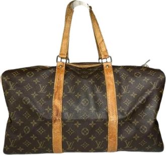 Louis Vuitton Pre-owned Vintage Leren Weekendtas - Dames - Vintage Weekendtas - Bruin - ONE Size - Leer - Vintage