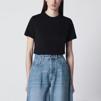 Jacquemus T-shirt in cotone nera con logo
