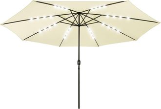 vidaXL Sombrilla De Jard&iacute;n Con Luces Led Arena 400 Cm Vidaxl