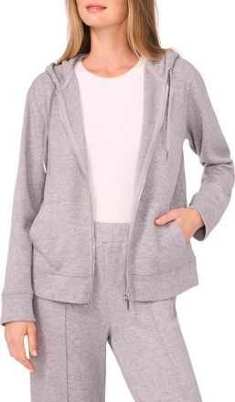 Vince Camuto Zip Front Hoodie in Granite at Nordstrom, Size X-Large
