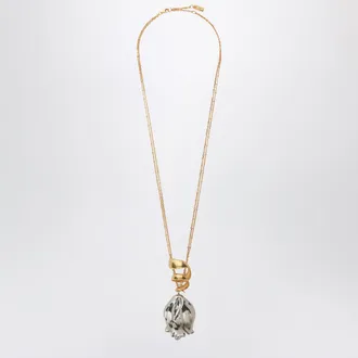 Chlo&eacute; Collana con pendente a fiore dorata/argento