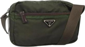 Prada Pre-owned Cross Body Bags, female, Green, Size: ONE SIZE Pre-owned Nylon prada-bags