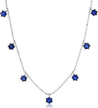 Graziela Blue Sapphire Floating Necklace at Nordstrom