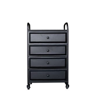 Decoclico Sinfonier de metal negro mate con 4 cajones