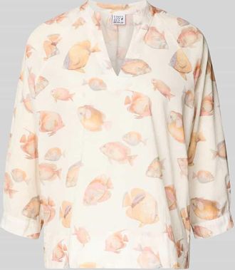 Emily van den Bergh Blusenshirt mit Tunikakragen in Offwhite, Gr&ouml;&szlig;e 40