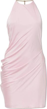 Versace Viscose-Jersey Gedrapeerde Mini Jurk - Dames - Feestkleedjes - Roze - S - Kleedjes