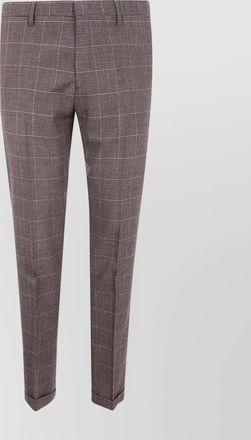 Paul Smith mens checkered trousers featuring belt loops