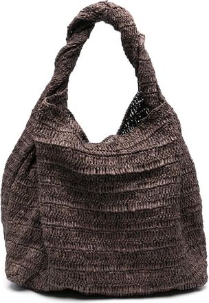 P.A.R.O.S.H. raffia tote bag - Brown