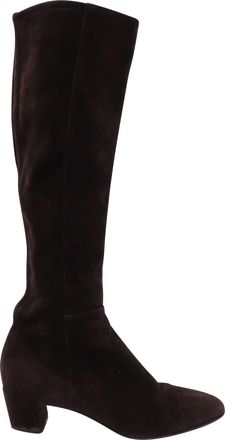 Gianvito Rossi Pre-owned Womens Knee High Boots 45 in Brown Suede - Size EU 40