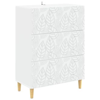 vidaXL Cajonera Blanco 66 X 34,5 X 90 Cm Madera De Ingenier&iacute;a Vidaxl