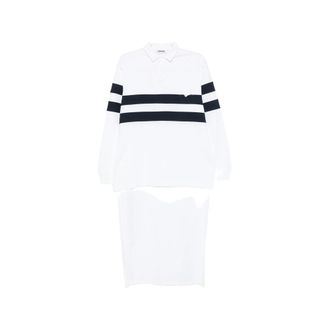 Darkpark Jill Stripe-detail Asymmetric Polo Top