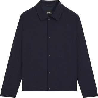 HUGO BOSS Carper Coach Jacket - Heren - Zomerjassen - Blauw - L - Jassen