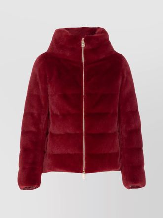 Herno padded jacket with faux fur texture