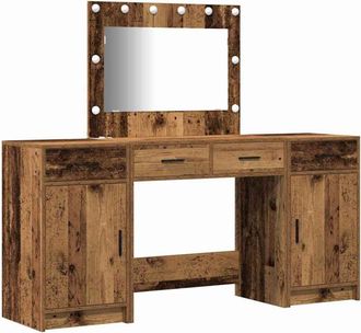 vidaXL Mesa De Tocador Con Caj&oacute;n 3 Pcs Marr&oacute;n 40 X 41 X 75 Cm Vidaxl