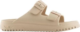 A|X Armani Exchange Heren sandalen van acetaat materiaal - Heren - Sandalen - Beige - 39 EU - Schoenen