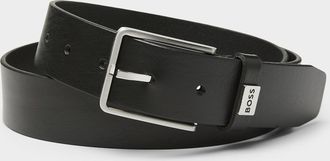 BOSS Mens Black minimalist belt