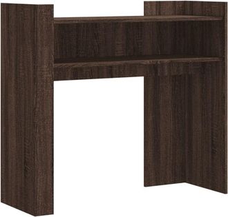 vidaXL Vidaxl - Mesa consola de madera de ingeniería marrón roble 100x35x90 cm