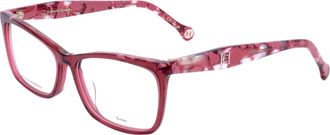 Carolina Herrera Womens 56 mm Burgundy Red Havana Eyeglasses