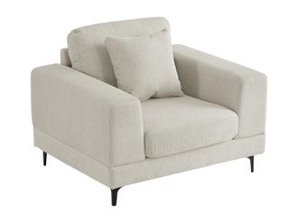 Vente-Unique Sill&oacute;n en tela texturizada beige JAMOLO
