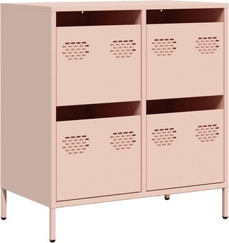 Berkfield Home Sideboard&not;Pink 68x39x73.5 cm Cold-rolled Steel in Pink