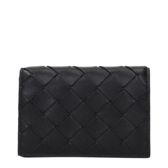 Bottega Veneta Damens Dokumentenhalter aus Leder, Schwarz
