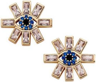 Alex and Ani Evil Eye Statement Stud in Gold Blue at Nordstrom