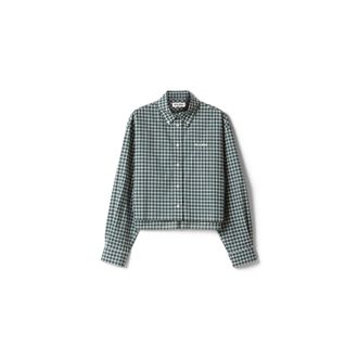 Miu Miu Plaid Shirt, Woman, White/green, Size 36
