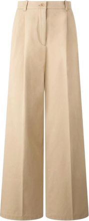 A.P.C. Pantalon Ginny - Dames - Wijde Broeken - Beige - M - Katoen - Broeken