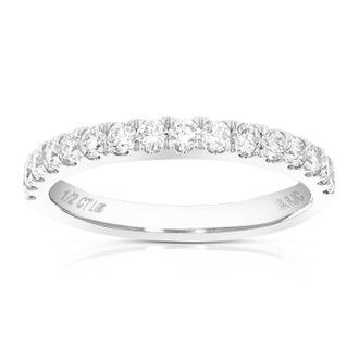 Vir Jewels 1/2 cttw Lab Grown Diamond Wedding Band in 14K White Gold For Women