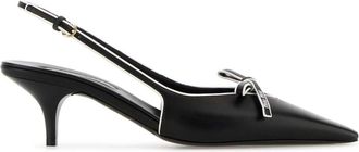 Miu Miu Womens Leather Decollete - Black - Size EU 37