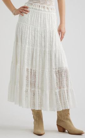 BP. Lace Maxi Skirt in White at Nordstrom, Size Xx-Small