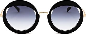 Escada Ladies Black Round Sunglasses SESA60F-2
