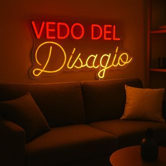 KASANOVA Insegna luminosa Vedo del disagio, da appendere