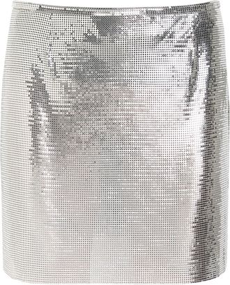 Paco Rabanne Chainmail Mini Skirt - Silver - 38 (UK10 / S)