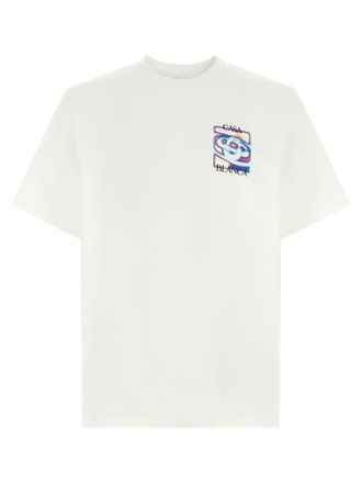 Casablanca White Organic Cotton Mens T-Shirt