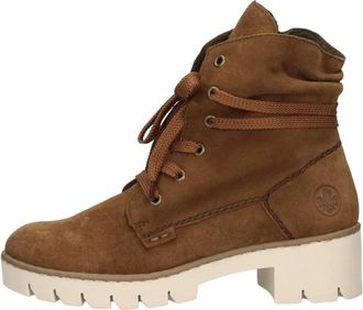 Rieker Veterschoenen Hoog - Dames - Veterlaarzen - Bruin - 37 EU - Schoenen