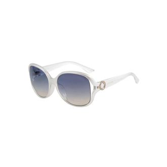 Guess Sunglasses, female, White, Size: ONE SIZE Injected Oversized Shield Sunglasses