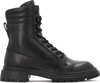 Kazar Hoge veterleren laarzen - Heren - Veterlaarzen - Zwart - 43 EU - Leer - Schoenen