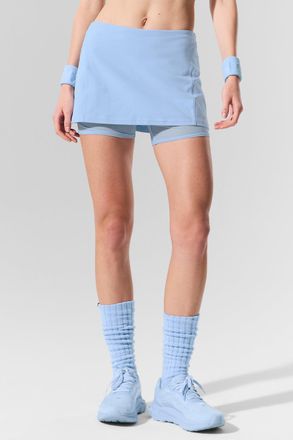 Alo Alosoft Serve It Up Skirt in Seashell Blue, Size: Small