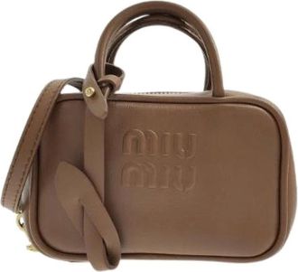 Miu Miu Pre-owned Mini Bags, female, Brown, Size: ONE SIZE Pre-owned Softy Shoulder Bag