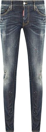 Dsquared2 Slim Jean Paint Splash Canadian Leaf Jeans